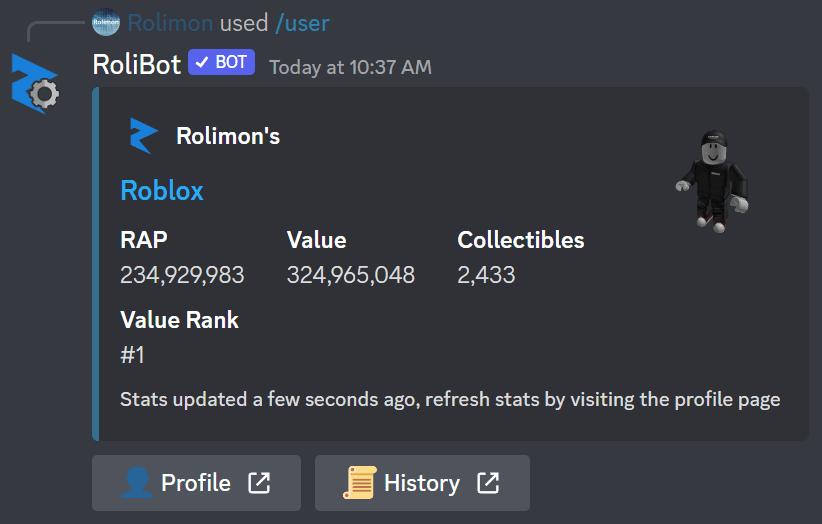 Roblox Discord Bots Rolimon S
