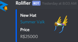 Roblox Discord Bots Rolimon S - roblox player id lookup